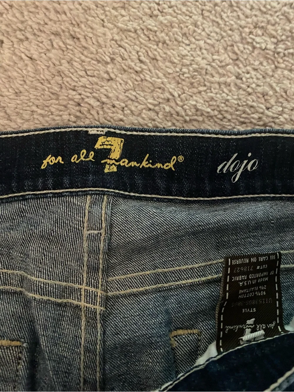 7 For All Mankind Dojo Flare Bootcut Jeans - Size 25 - Picture 2 of 4